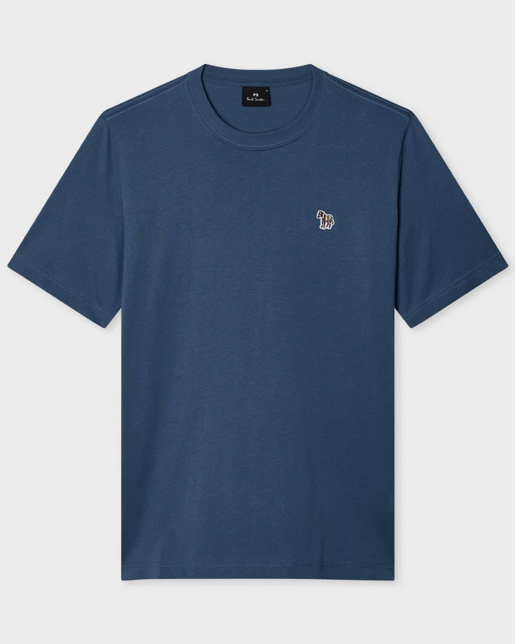 PS Paul Smith Mens Organic Cotton Zebra Logo T - Shirt - 46E Indigo | CHO | Designer Mens T - Shirts