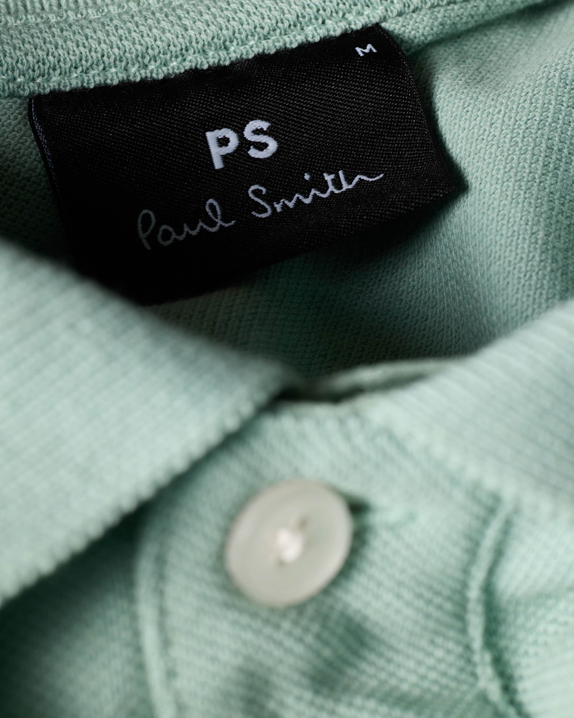 PS Paul Smith Mens Regular Fit Short Sleeve Organic Cotton Zebra Polo Shirt - 30C Green