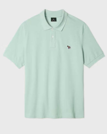 PS Paul Smith Mens Regular Fit Short Sleeve Organic Cotton Zebra Polo Shirt - 30C Green