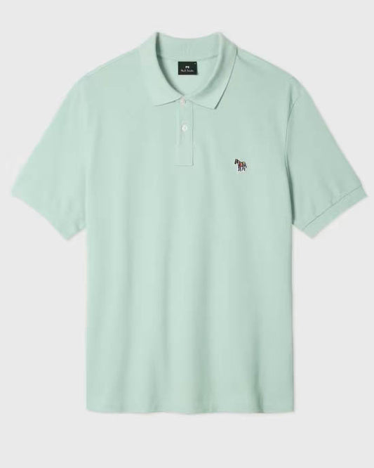 PS Paul Smith Mens Regular Fit Short Sleeve Organic Cotton Zebra Polo Shirt - 30C Green