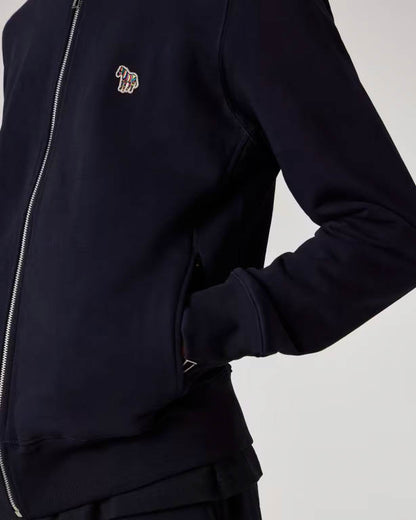PS Paul Smith Mens Zip Bomber with Zebra Logo - 49 Very Dark Navy