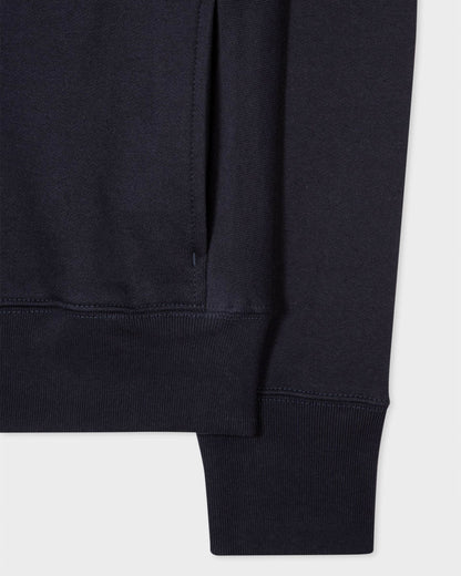 PS Paul Smith Mens Reg Fit Zip Hoodie with Zebra Logo - 49 Very Dark Navy