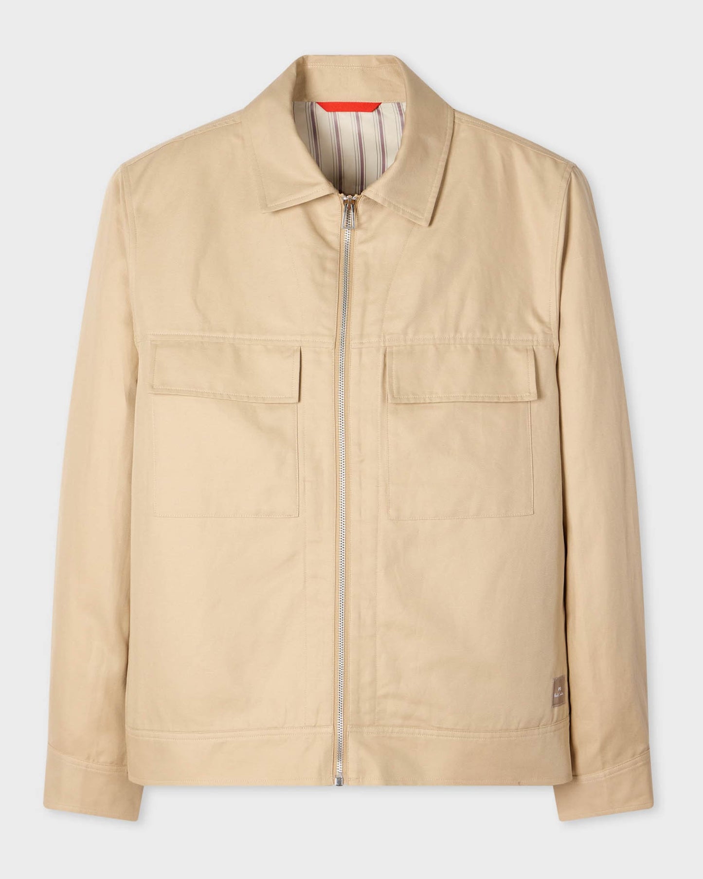 PS Paul Smith Mens Zip Overshirt - 60 Ecru - CHO - Designer Mens Overshirts