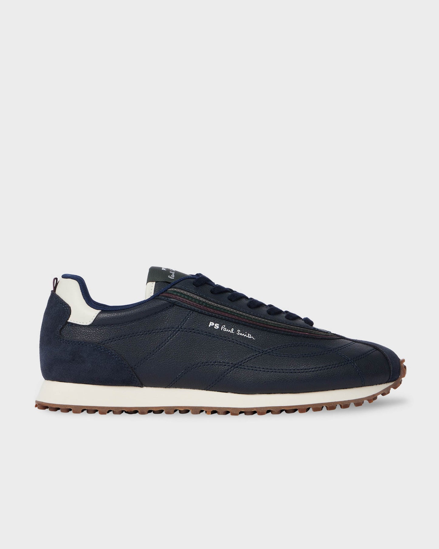 Paul Smith Haskell Mens Leather Trainers - 49 Navy - CHO - Designer Mens Shoes