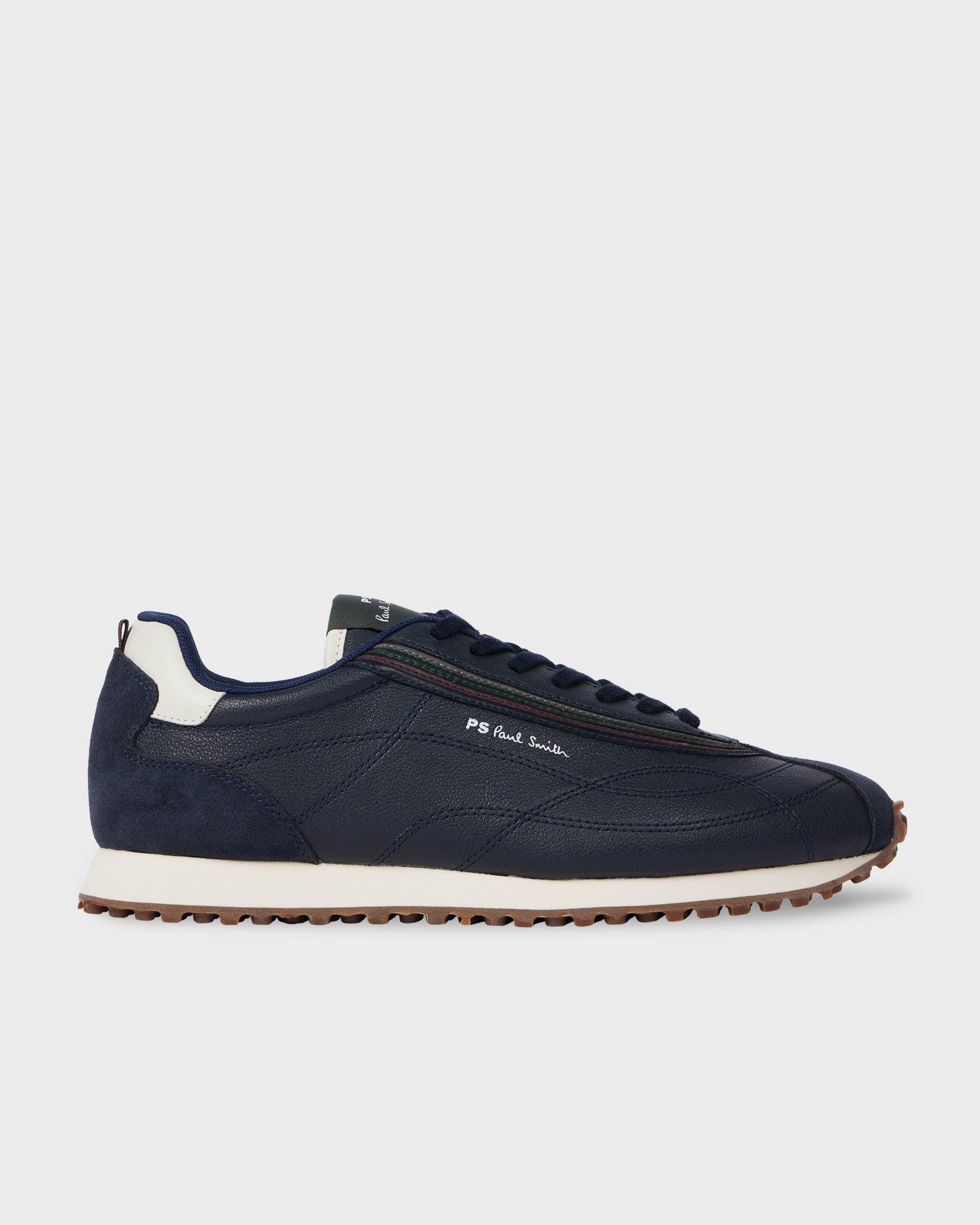 Paul Smith Haskell Mens Leather Trainers - 49 Navy - CHO - Designer Mens Shoes