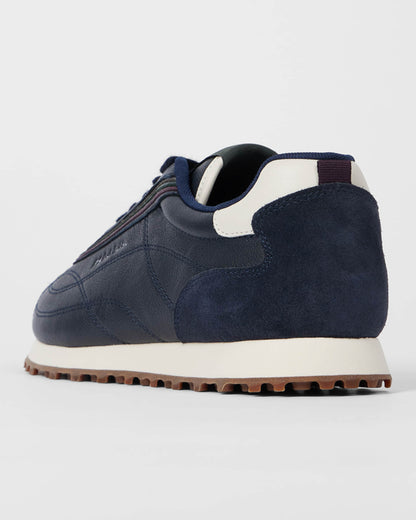 Paul Smith Haskell Mens Leather Trainers - 49 Navy - CHO - Designer Mens Shoes