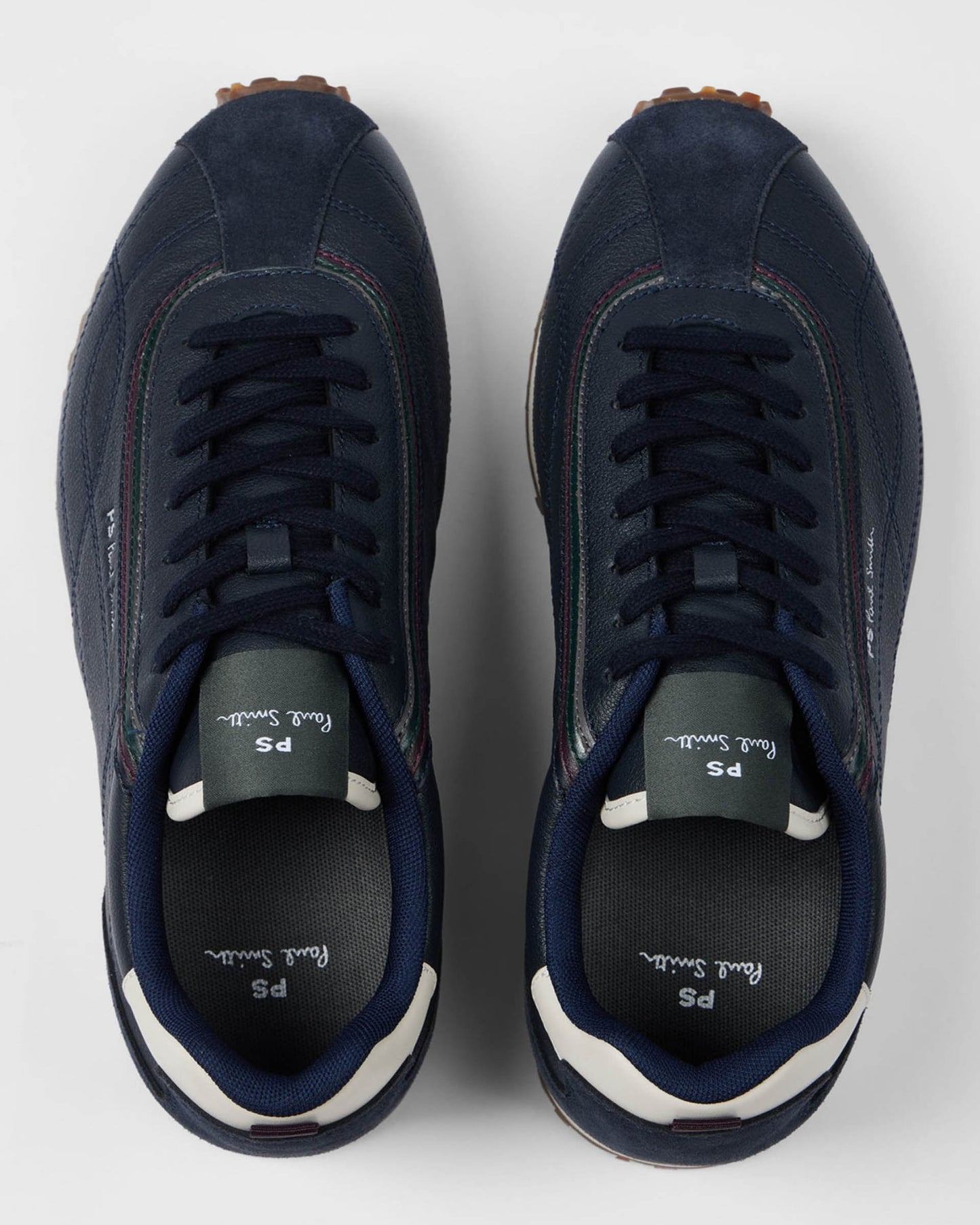 Paul Smith Haskell Mens Leather Trainers - 49 Navy - CHO - Designer Mens Shoes