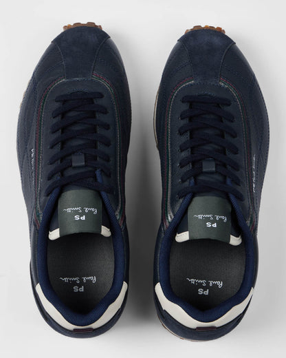 Paul Smith Haskell Mens Leather Trainers - 49 Navy - CHO - Designer Mens Shoes