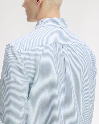 Fred Perry Mens Relaxed Striped Oxford Shirt - Sky Blue F81