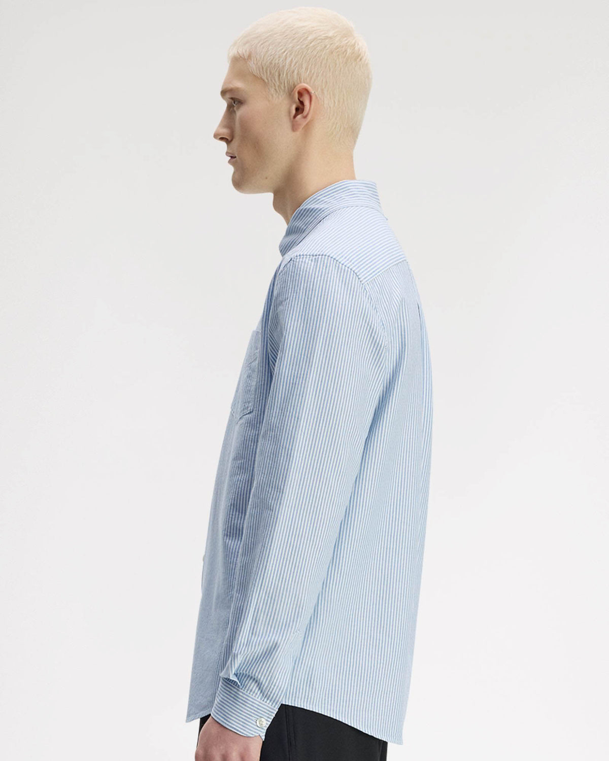 Fred Perry Mens Relaxed Striped Oxford Shirt - Sky Blue F81