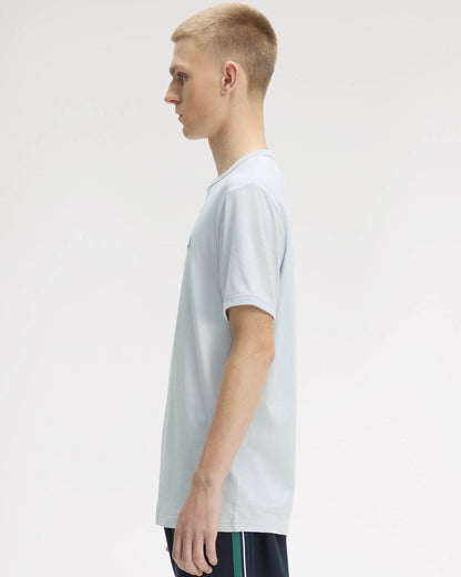 Fred Perry Mens Ringer T-Shirt - Dusky Blue 28A | CHO | Designer Mens Short Sleeve T-Shirts & Tops