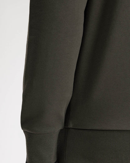 Fred Perry Mens Half Zip Sweatshirt - Field Green/Black U70 | CHO | Designer Mens Sweatshirts