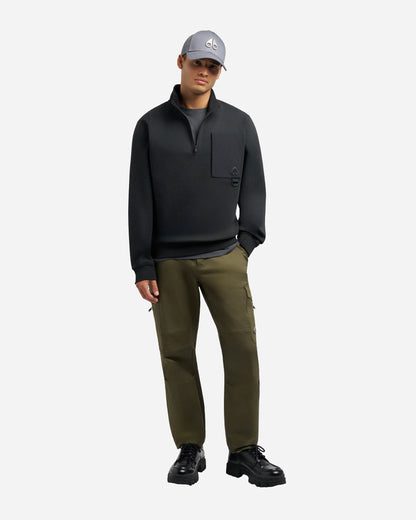 Moose Knuckles Hartsfield Mens 1/4 Zip Sweatshirt - Black 292