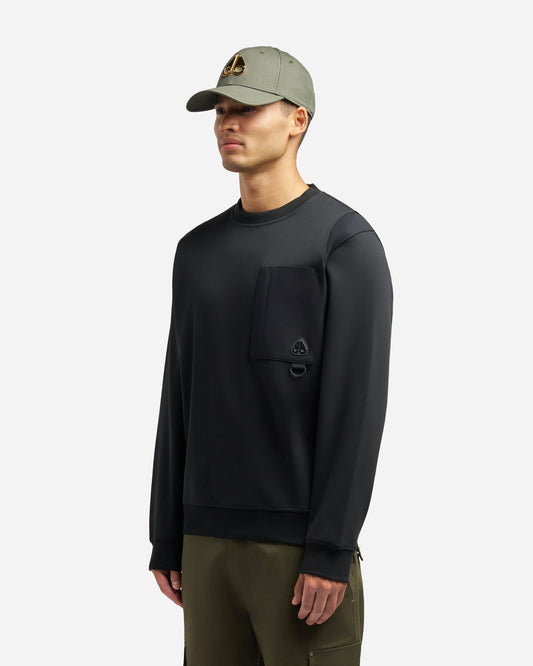 Moose Knuckles Dalon Mens Crew Neck Sweatshirt - Black 292