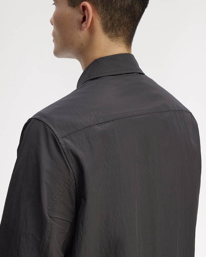 Fred Perry Mens Zip Overshirt - Anchor Grey Y93