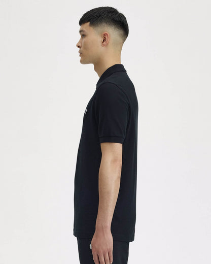 Fred Perry Mens Plain Signature Polo Shirt - Black 350
