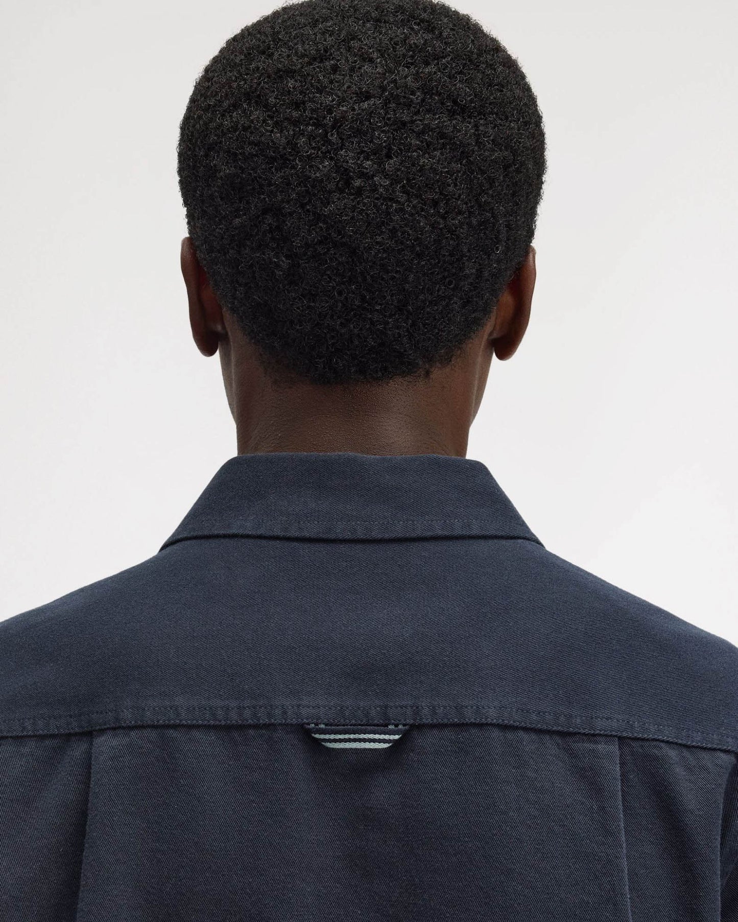 Fred Perry Mens Twill Zip Through Overshirt - Navy 608
