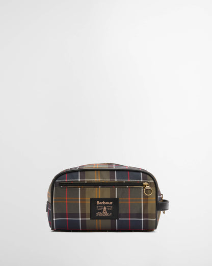 Barbour Tartan Mens Washbag - Classic/Beacon | CHO | Designer Mens Toiletry Bags