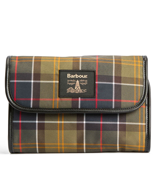 Barbour Tartan Hanging Mens Washbag - Classic/Beacon