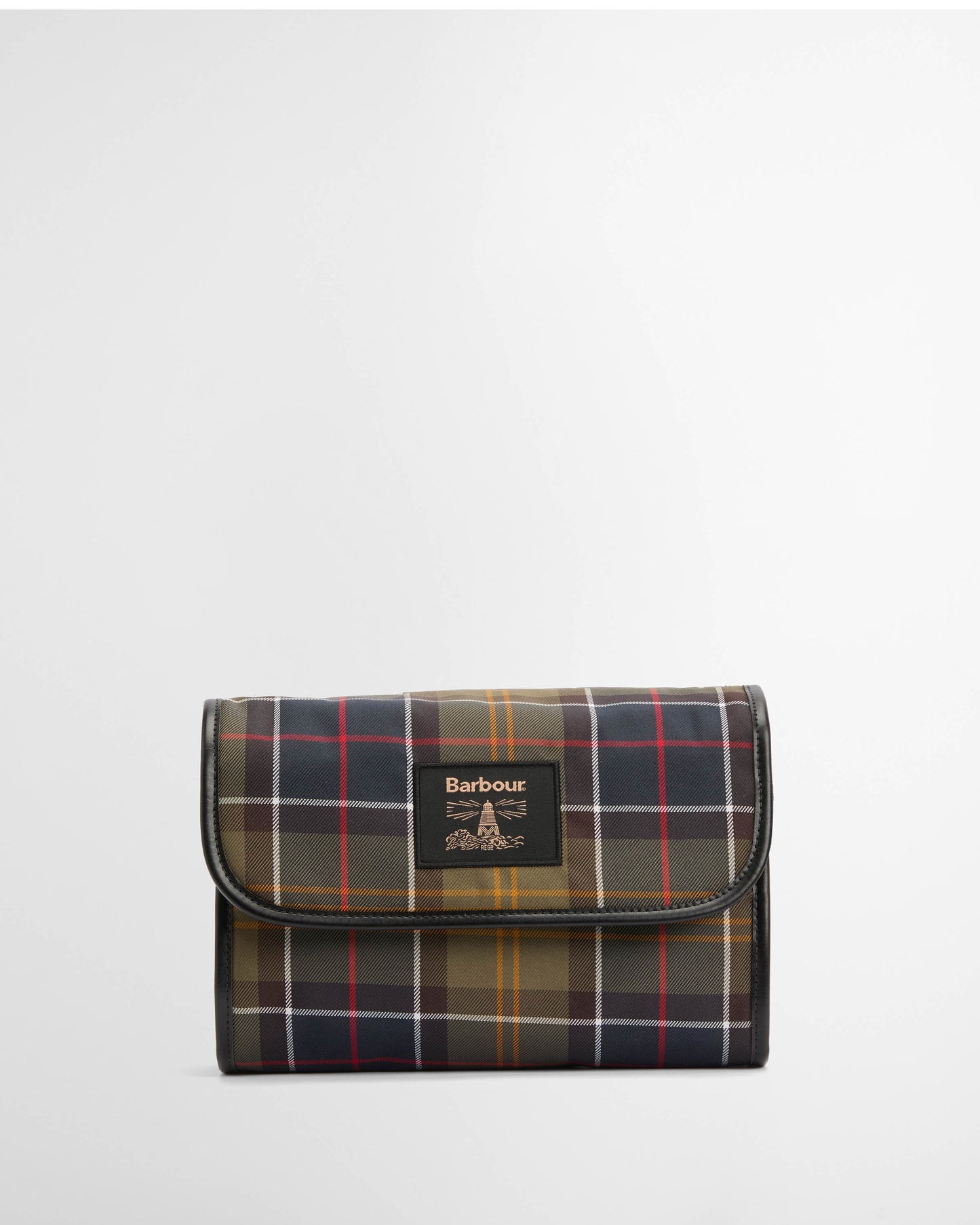 Barbour Tartan Hanging Mens Washbag - Classic/Beacon | CHO | Designer Mens Toiletry Bags