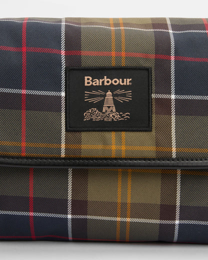 Barbour Tartan Hanging Mens Washbag - Classic/Beacon | CHO | Designer Mens Toiletry Bags