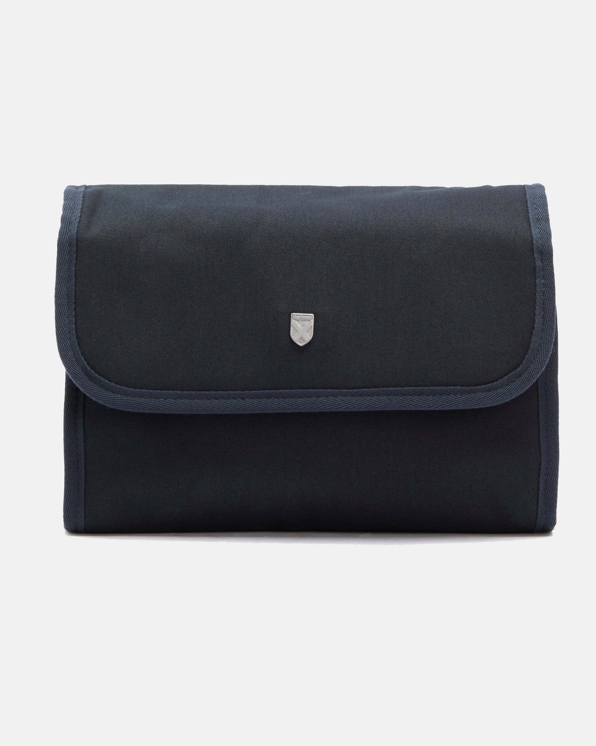 Barbour Cascade Mens Hanging Washbag - Navy | CHO | Designer Mens Bags