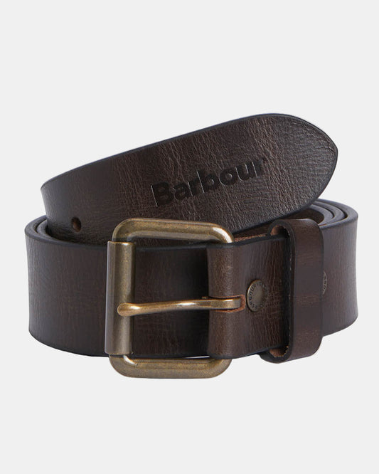 Barbour Deveron Mens Leather Belt - Brown