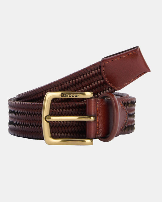 Barbour Mens Stretch Belt - Brown | CHO | Designer Mens Belts