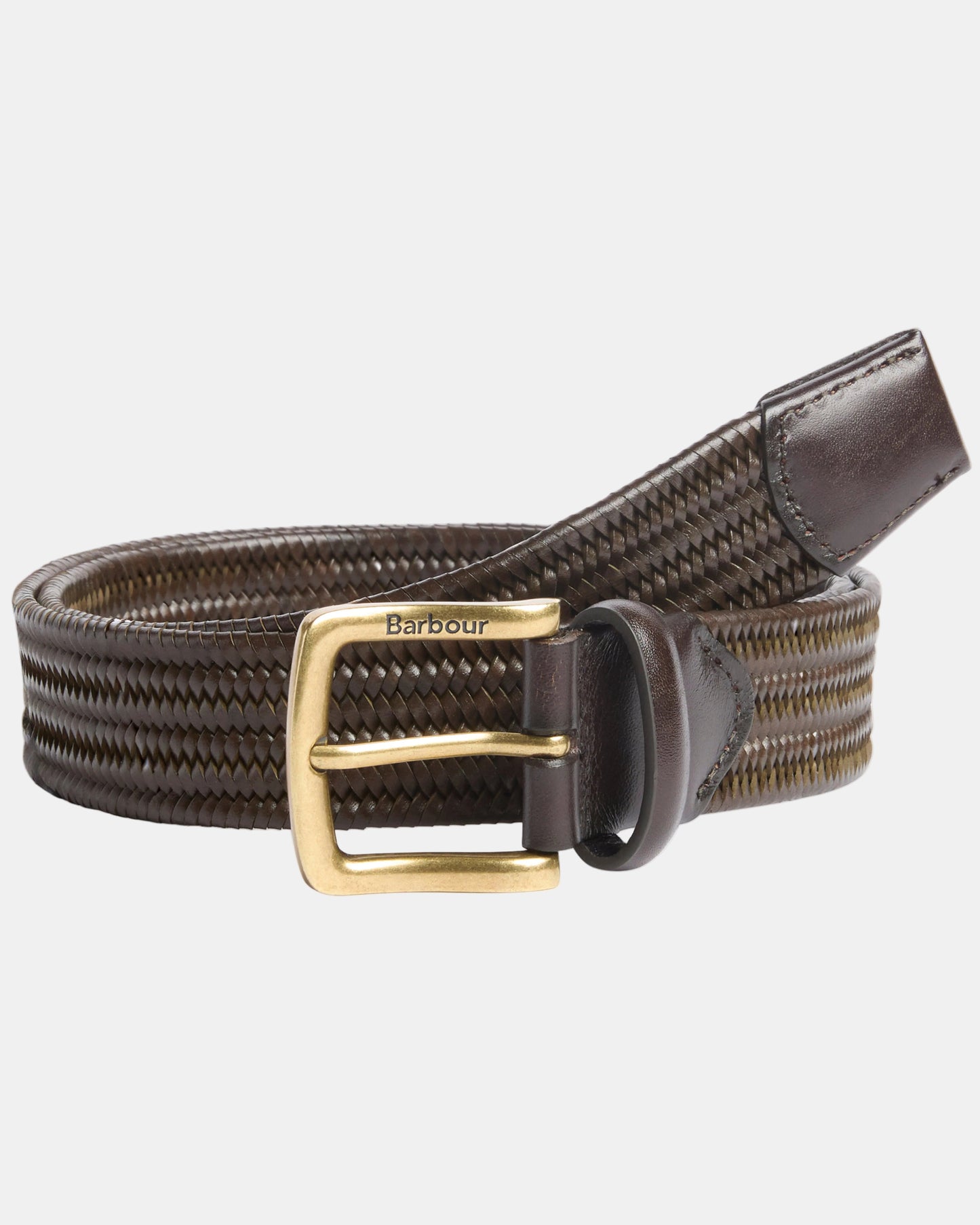 Barbour Mens Stretch Belt - Dark Olive | CHO | Designer Mens Belts
