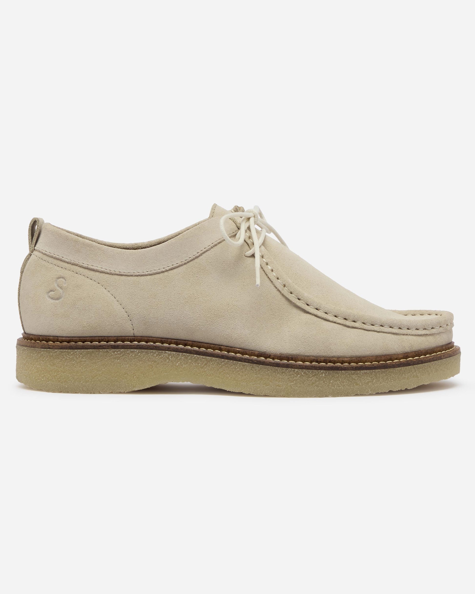 Oliver Sweeney Marana Calf Suede Mens Moccasin Shoes - Sand | CHO | Designer Mens Shoes
