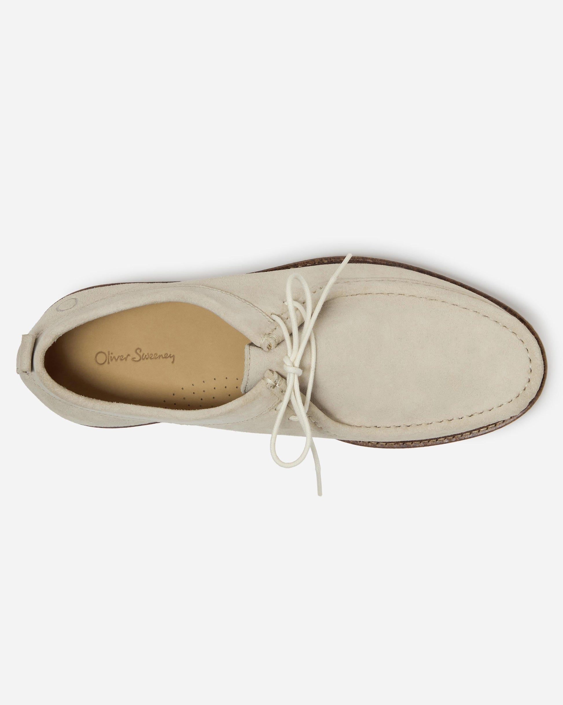 Oliver Sweeney Marana Calf Suede Mens Moccasin Shoes - Sand | CHO | Designer Mens Shoes