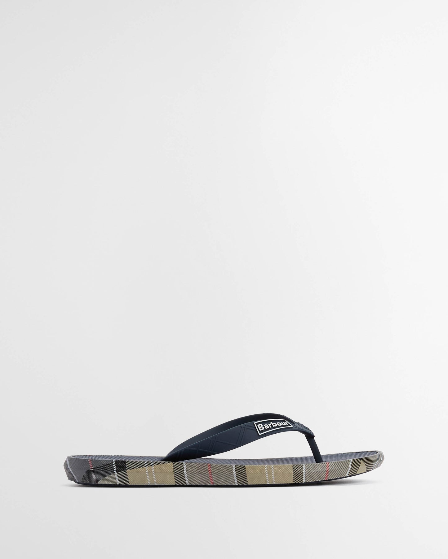 Barbour Oakdale Mens Flip Flops - Navy/Dress Tartan | CHO | Designer Mens Flip Flops