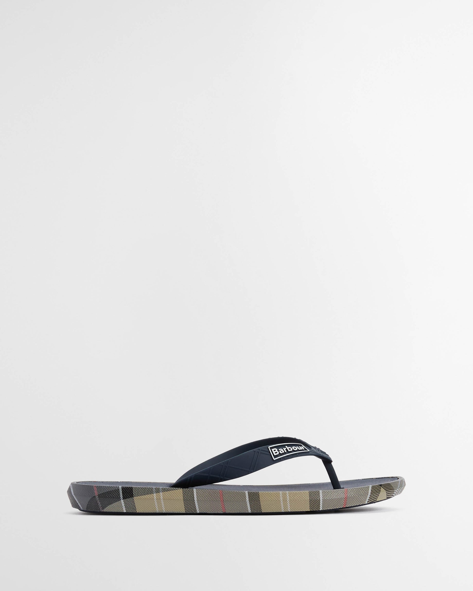 Barbour Oakdale Mens Flip Flops - Navy/Dress Tartan | CHO | Designer Mens Flip Flops