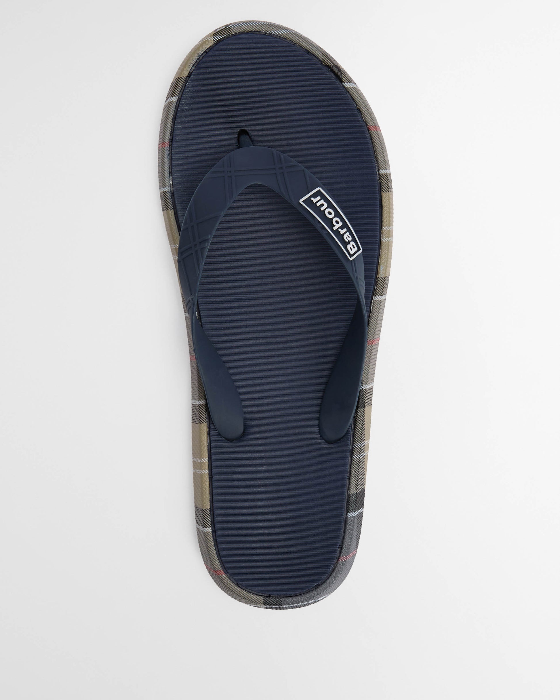Barbour Oakdale Mens Flip Flops - Navy/Dress Tartan | CHO | Designer Mens Flip Flops