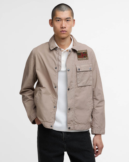 Barbour International Workers Mens Casual Jacket - Timberwolf | CHO | Designer Mens Light Jackets