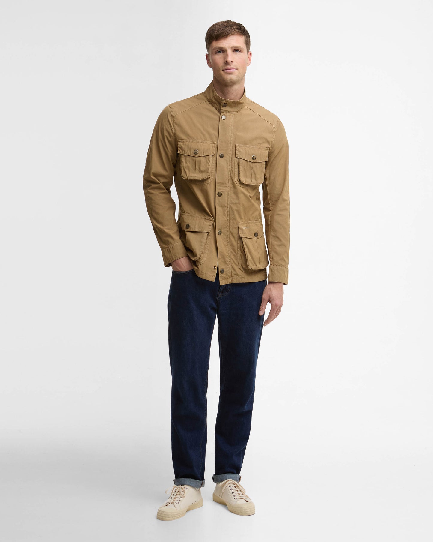 Barbour Corbridge Mens Casual Jacket - Stone | CHO | Designer Mens Casual Jackets