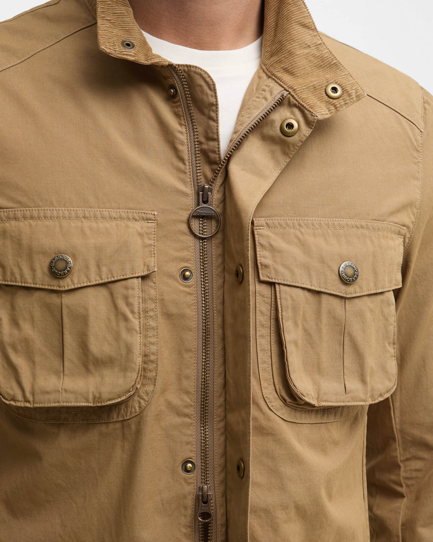 Barbour Corbridge Mens Casual Jacket - Stone | CHO | Designer Mens Casual Jackets