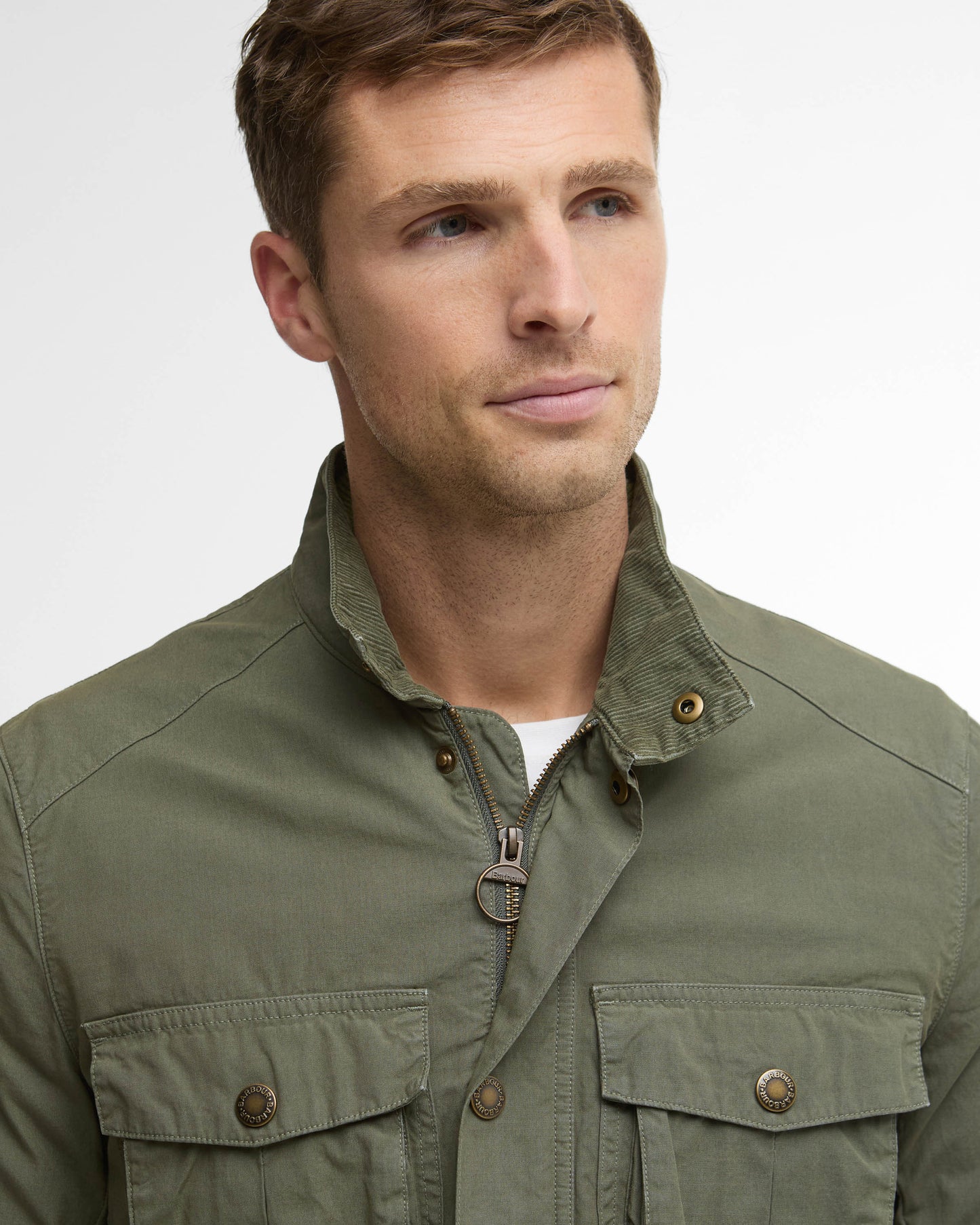 Barbour Corbridge Mens Casual Jacket - Dusty Olive | CHO | Designer Mens Casual Jackets