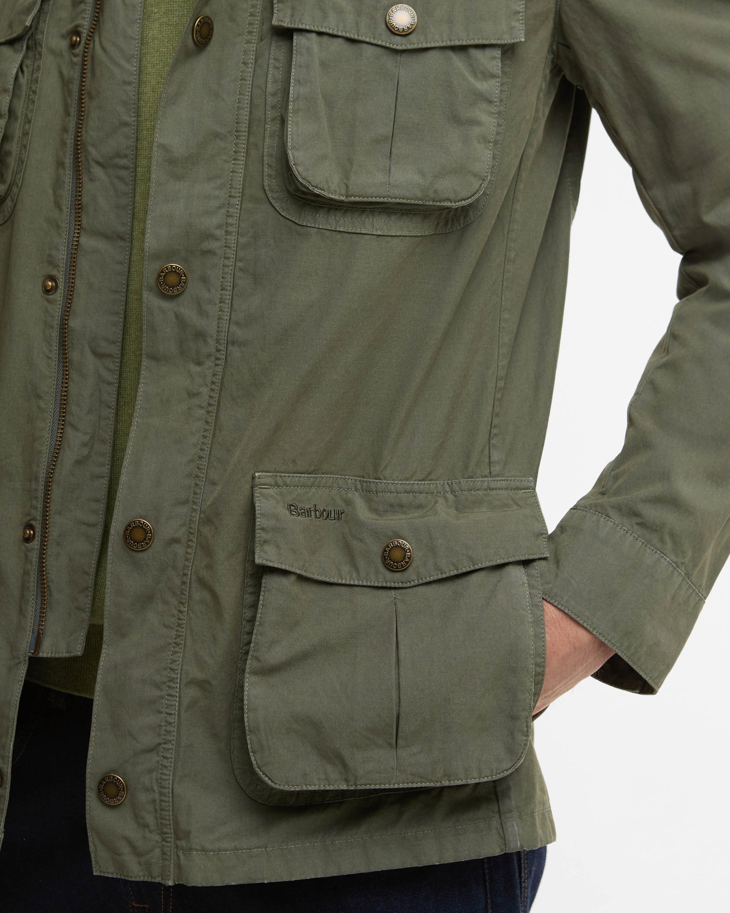 Barbour Corbridge Mens Casual Jacket - Dusty Olive | CHO | Designer Mens Casual Jackets