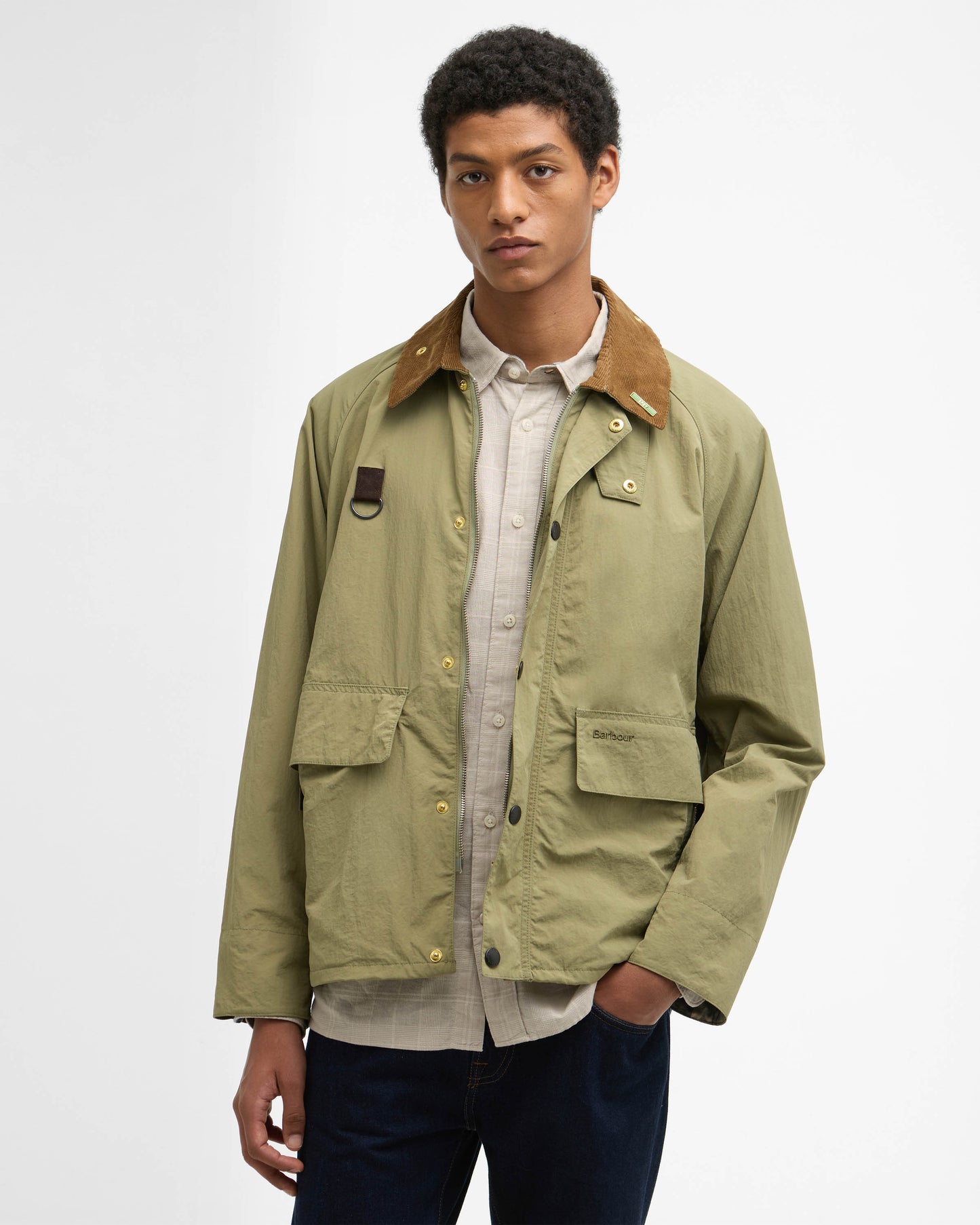 Barbour Icons Spey Mens Casual Jacket - Bleached Olive