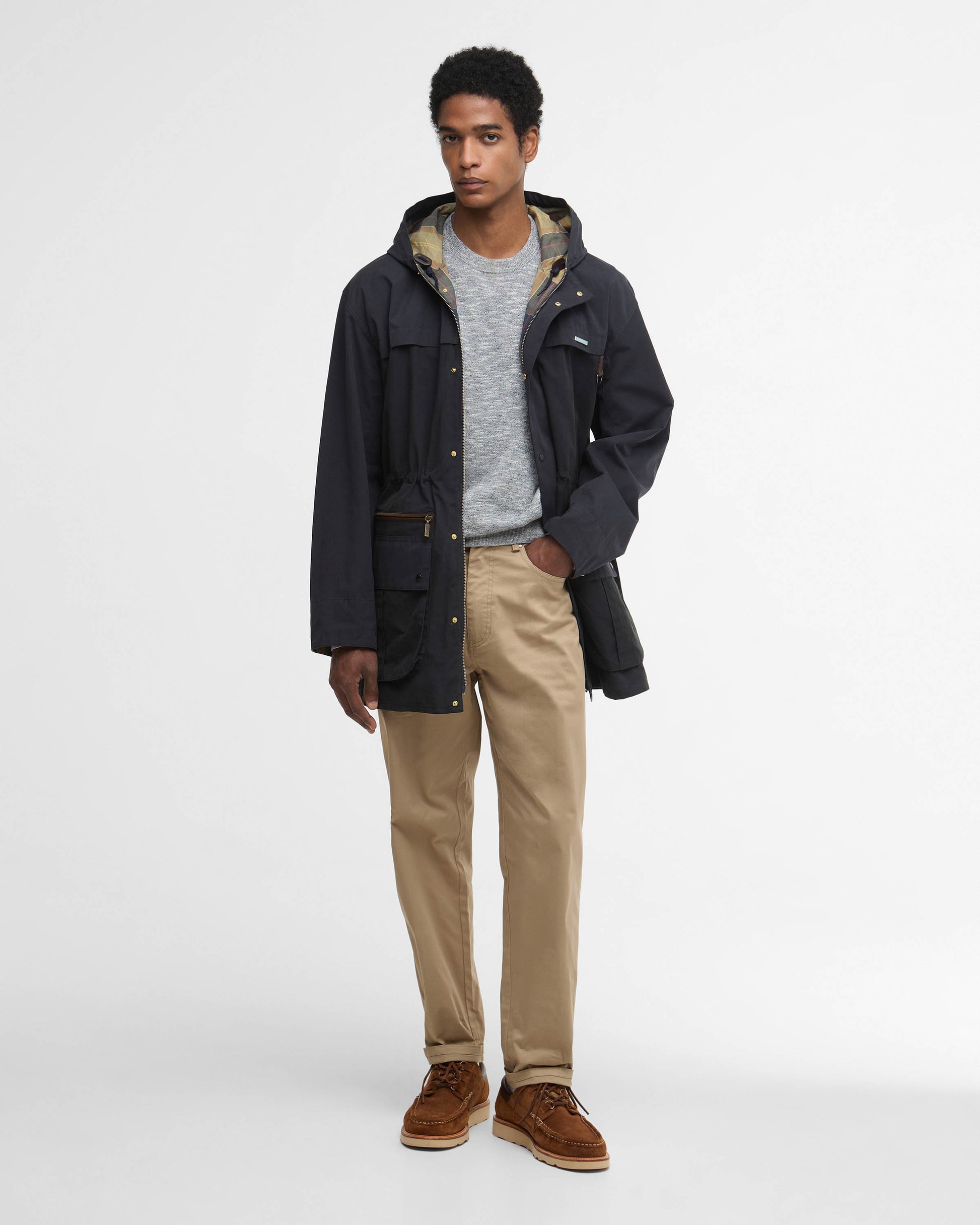 Barbour Icons Durham Mens Casual Jacket - Navy | CHO | Designer Mens Casual Jackets