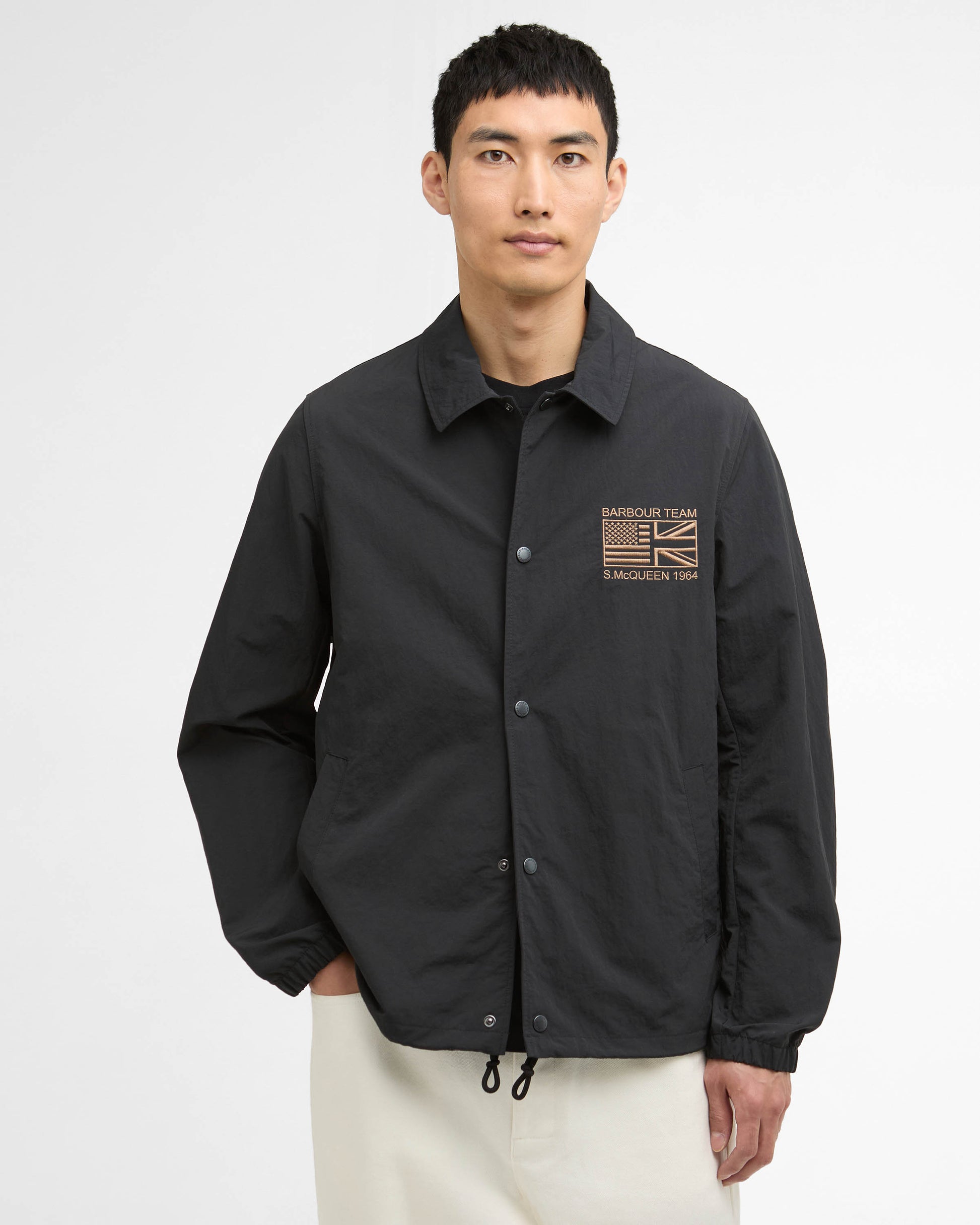 Barbour International Coach Mens Casual Jacket - Black | CHO | Designer Mens Casual Jackets