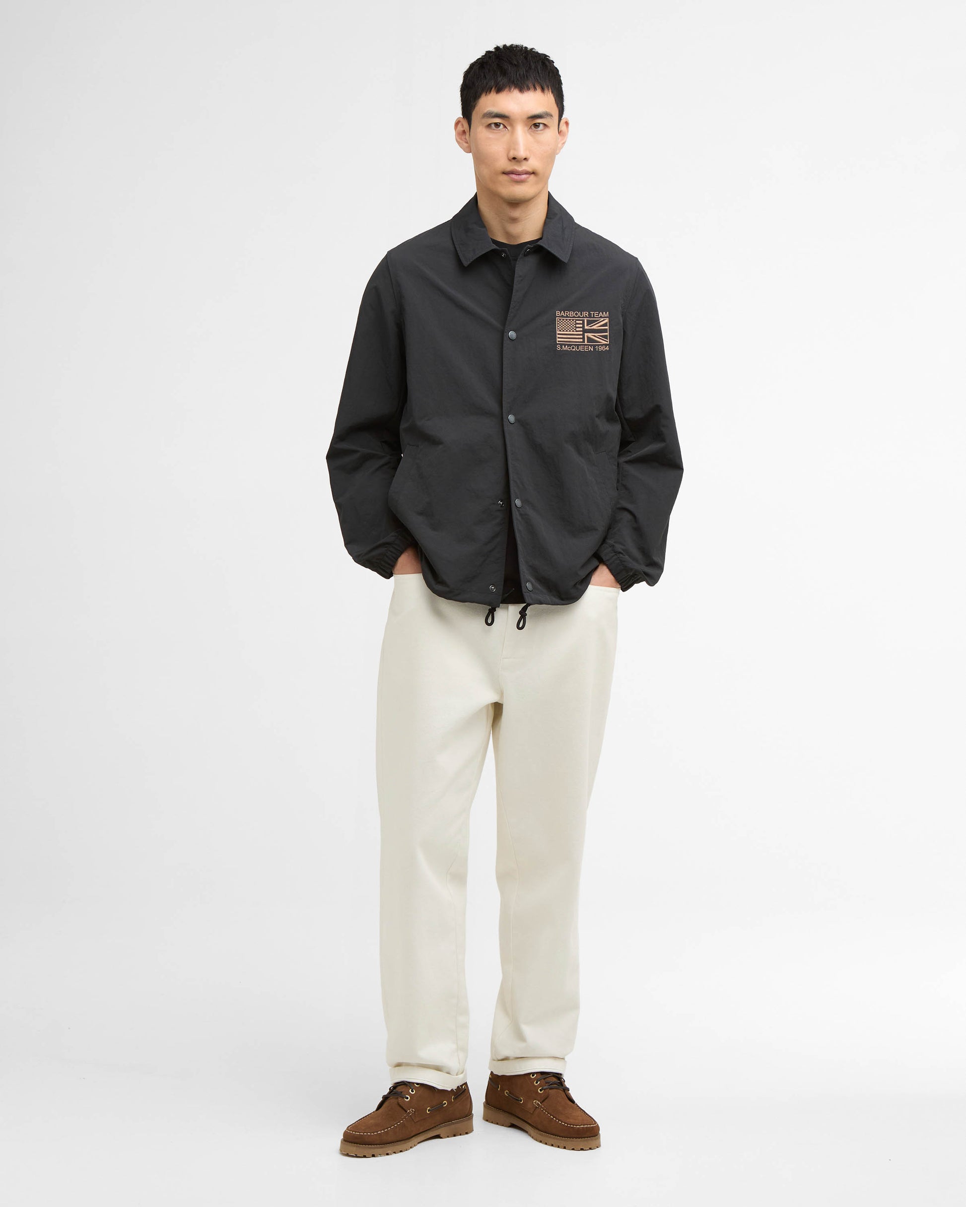 Barbour International Coach Mens Casual Jacket - Black | CHO | Designer Mens Casual Jackets