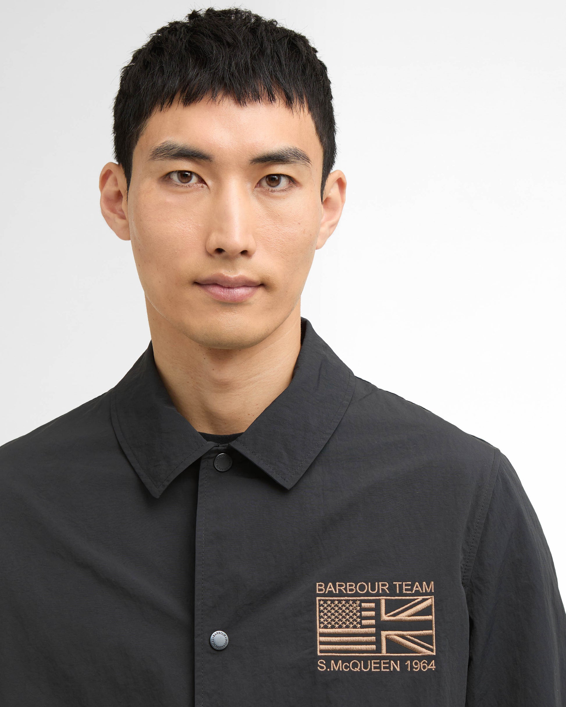 Barbour International Coach Mens Casual Jacket - Black | CHO | Designer Mens Casual Jackets