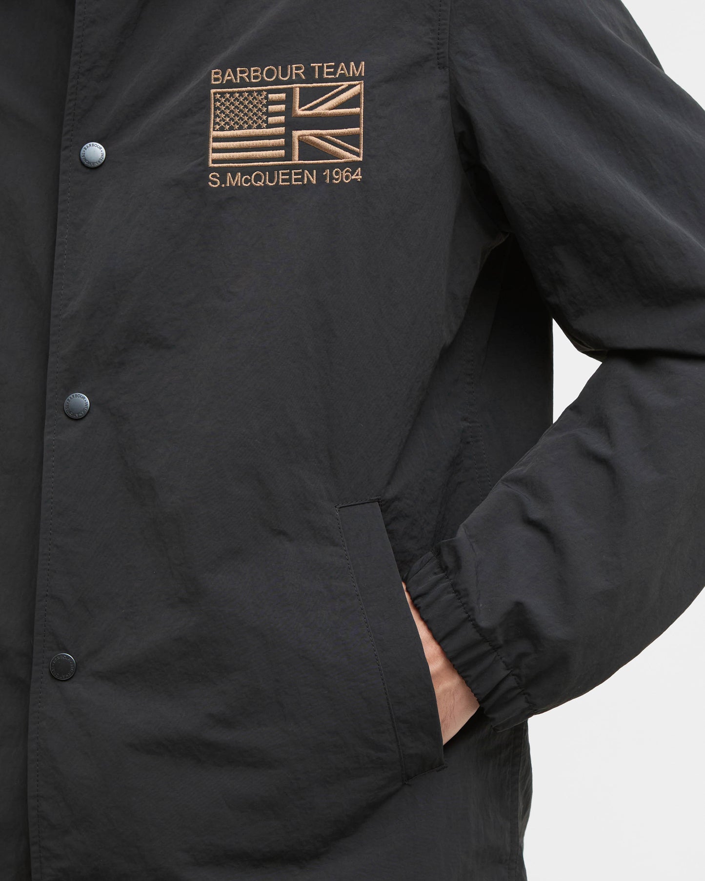 Barbour International Coach Mens Casual Jacket - Black | CHO | Designer Mens Casual Jackets