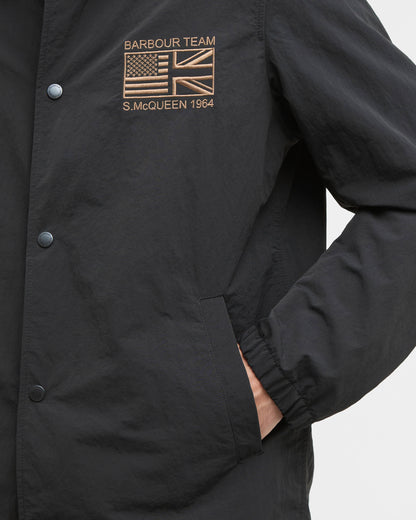 Barbour International Coach Mens Casual Jacket - Black | CHO | Designer Mens Casual Jackets