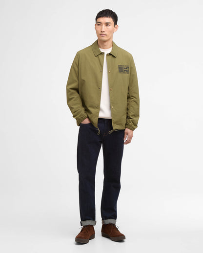Barbour International Coach Mens Casual Jacket - Burnt Olive | CHO | Designer Mens Casual Jackets