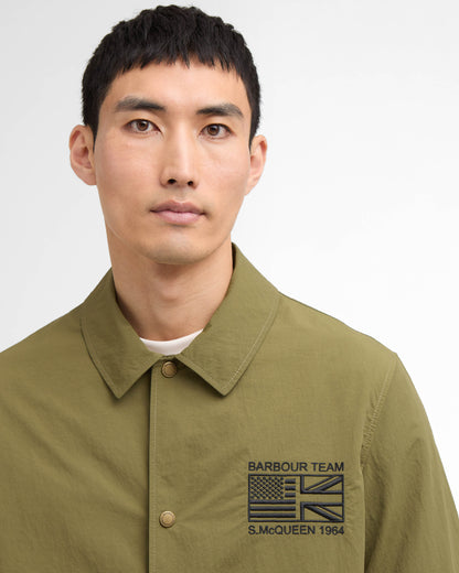 Barbour International Coach Mens Casual Jacket - Burnt Olive | CHO | Designer Mens Casual Jackets