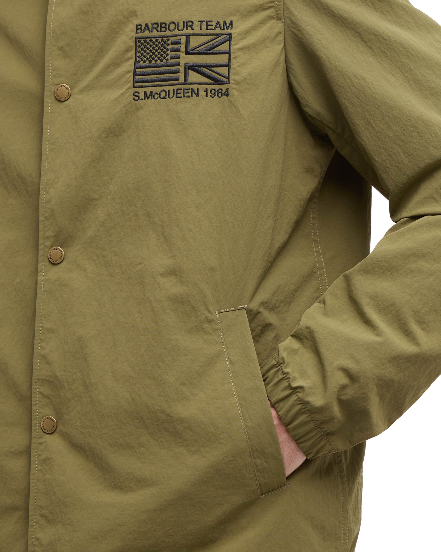 Barbour International Coach Mens Casual Jacket - Burnt Olive | CHO | Designer Mens Casual Jackets