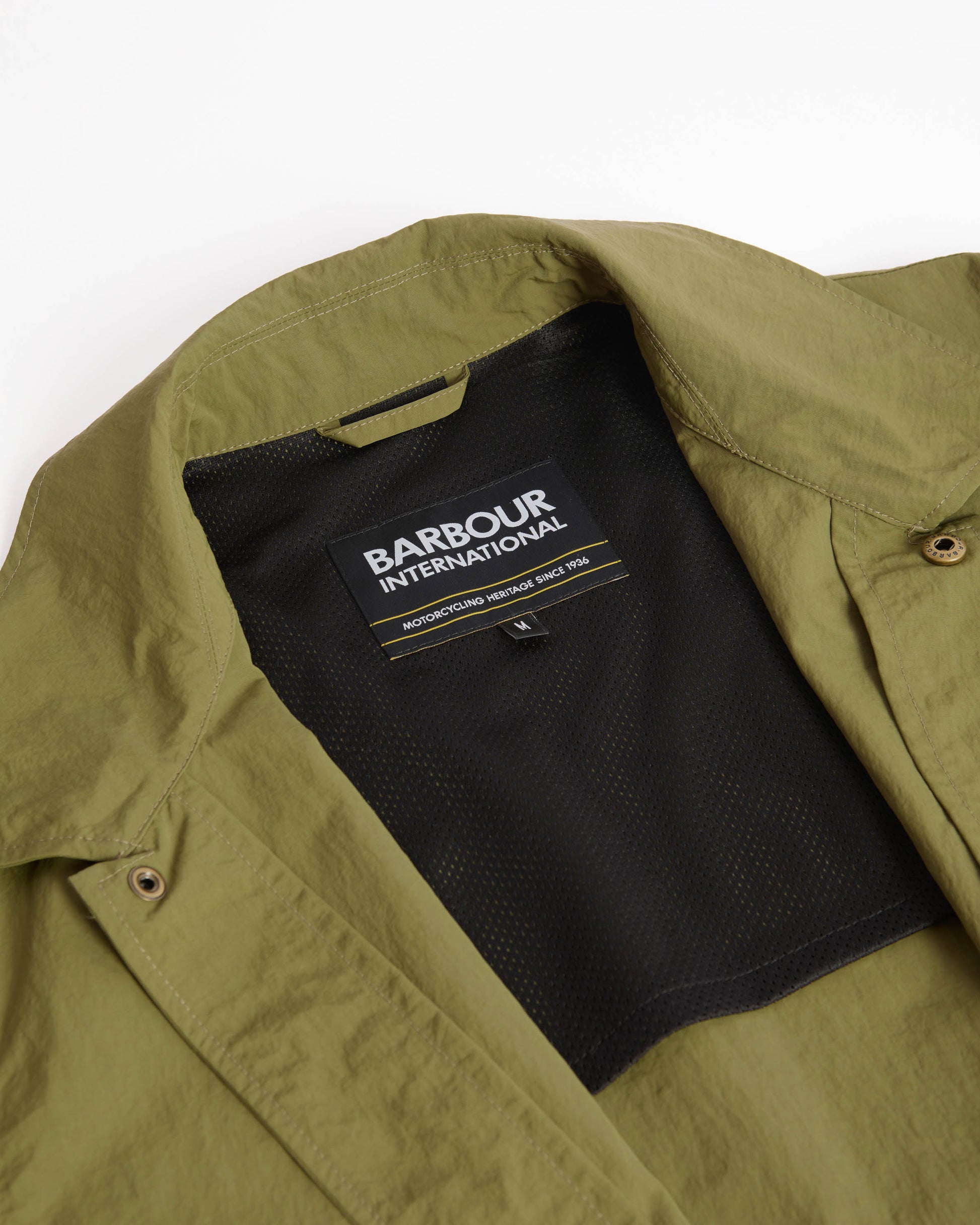 Barbour International Coach Mens Casual Jacket - Burnt Olive | CHO | Designer Mens Casual Jackets